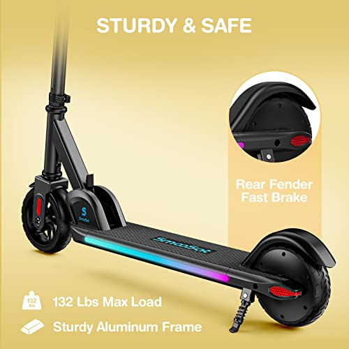 SmooSat PRO Electric Scooter: Interactive Rainbow Lights