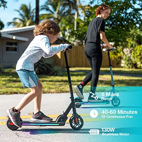 SmooSat PRO Electric Scooter: Interactive Rainbow Lights