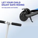 LINGTENG Electric Scooter for Kids Age of 6-9, Kick-Start Boost Scooter with Adjustable Speed and Height, Flash Wheel & Deck Lights
