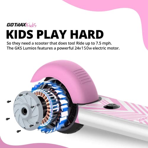 Gotrax GKS Lumios Electric Scooter: Kids 6-12, 6.25 Mi, 7.5 Mph
