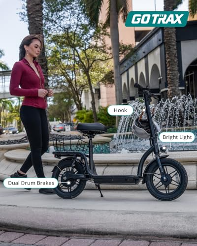 Gotrax ASTRO Electric Scooter with Seat, 15.5 Miles Range
