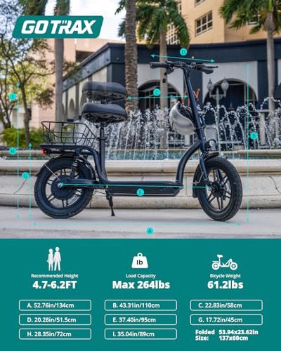 Gotrax ASTRO Electric Scooter with Seat, 15.5 Miles Range