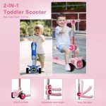 Kids' 3-Wheel Foldable Kick Scooter with Lights