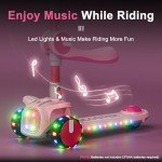 Kids' 3-Wheel Foldable Kick Scooter with Lights