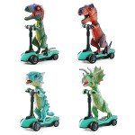 Dinosaur Scooter Toy Set for Kids - 4-Pack