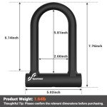 Sportneer Heavy Duty Bike U Lock with Cable