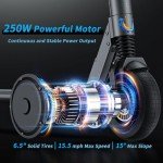 Caroma 250W Electric Scooter - 15.5 mph, 17-mile Range