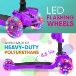 Hurtle Kids Kick Scooter with Foldable Seat - Purple
