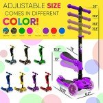Hurtle Kids Kick Scooter with Foldable Seat - Purple