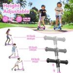 Kids Pink Electric Scooter with Adjustable Height