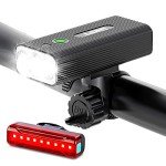 USB Rechargeable 1200 Lumens Front & Rear Bike Light