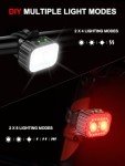Rechargeable Bike Lights with 8+12 Modes IPX6