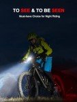 Rechargeable Bike Lights with 8+12 Modes IPX6