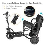 Lightweight Folding 3-Wheel Electric Scooter for Adults