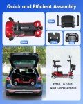Foldable 4-Wheel Electric Scooter for Adults