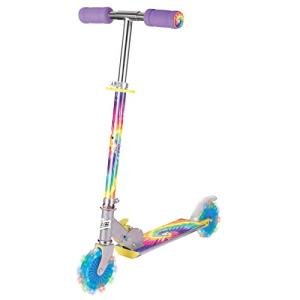 Ozbozz Tie Dye Folding Scooter with Light-Up Wheels