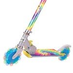 Ozbozz Tie Dye Folding Scooter with Light-Up Wheels