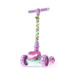 Kids Princess Pink Kick Scooter with LED Lights