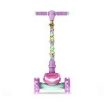 Kids Princess Pink Kick Scooter with LED Lights