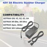 42V 2A Charger for GOTRAX Electric Scooters