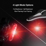 Ascher USB Rechargeable LED Bike Tail Light 2-Pack