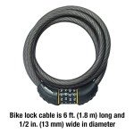 Master Lock 8122D 6ft Cable Bike Lock