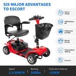 4-Wheel Electric Scooter for Seniors with Lights