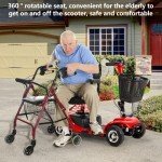 4-Wheel Electric Scooter for Seniors with Lights