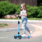 TONBUX Light Up 3-Wheel Scooter for Kids