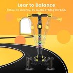 TONBUX Adjustable Height Kids Light Up Scooter