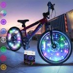 TINANA 2-Pack LED Wheel Lights for Safety