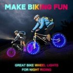 TINANA 2-Pack LED Wheel Lights for Safety