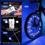 TINANA 2-Pack LED Wheel Lights for Safety