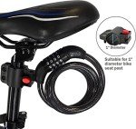 Self-Coiling 6ft Bike Cable Lock with Bracket