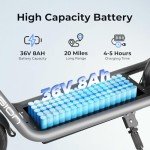 Jasion Electric Scooter with Seat, 20MPH Speed