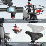 Jasion Electric Scooter with Seat, 20MPH Speed