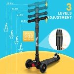Kick Scooter for Toddlers Ages 3-5 - Black