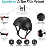 Kids Adjustable Helmet with Protective Gear Set