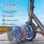 350W Electric Scooter for Adults, 19MPH Speed