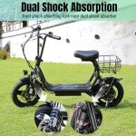 Caroma Electric Scooter with Seat, 500W, 20 MPH