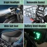Caroma Electric Scooter with Seat, 500W, 20 MPH