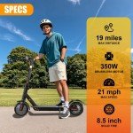 Foldable Electric Scooter for Adults, 19 MPH Speed