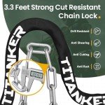 Titanker Heavy-Duty Lock Chain for Scooters