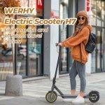 WERHY H7 Electric Scooter: 20 Miles Range, 350W Motor