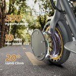 WERHY H7 Electric Scooter: 20 Miles Range, 350W Motor