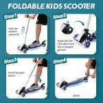 Blue 3-Wheel Scooter for Kids Ages 8-12