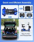 Foldable 4 Wheel Electric Scooter for Adults