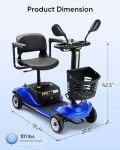 Foldable 4 Wheel Electric Scooter for Adults