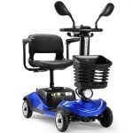 Foldable 4 Wheel Electric Scooter for Adults