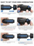 High-Security 5-Digit Bike Lock – 90 cm